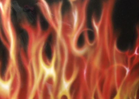 Detail of Airbrushed Flames